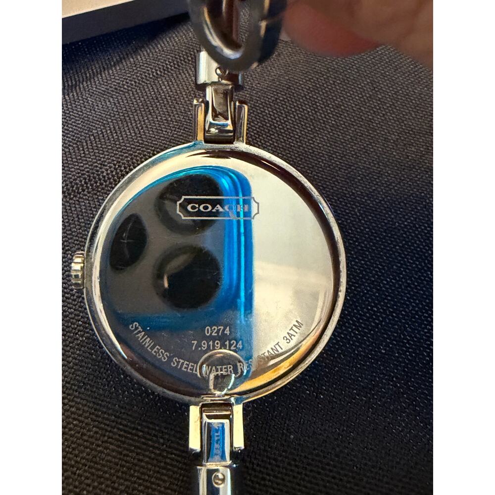 Vintage Coach interchangeable bezel bangle watch gift set 0274, never used 6.5” - Picture 6 of 16